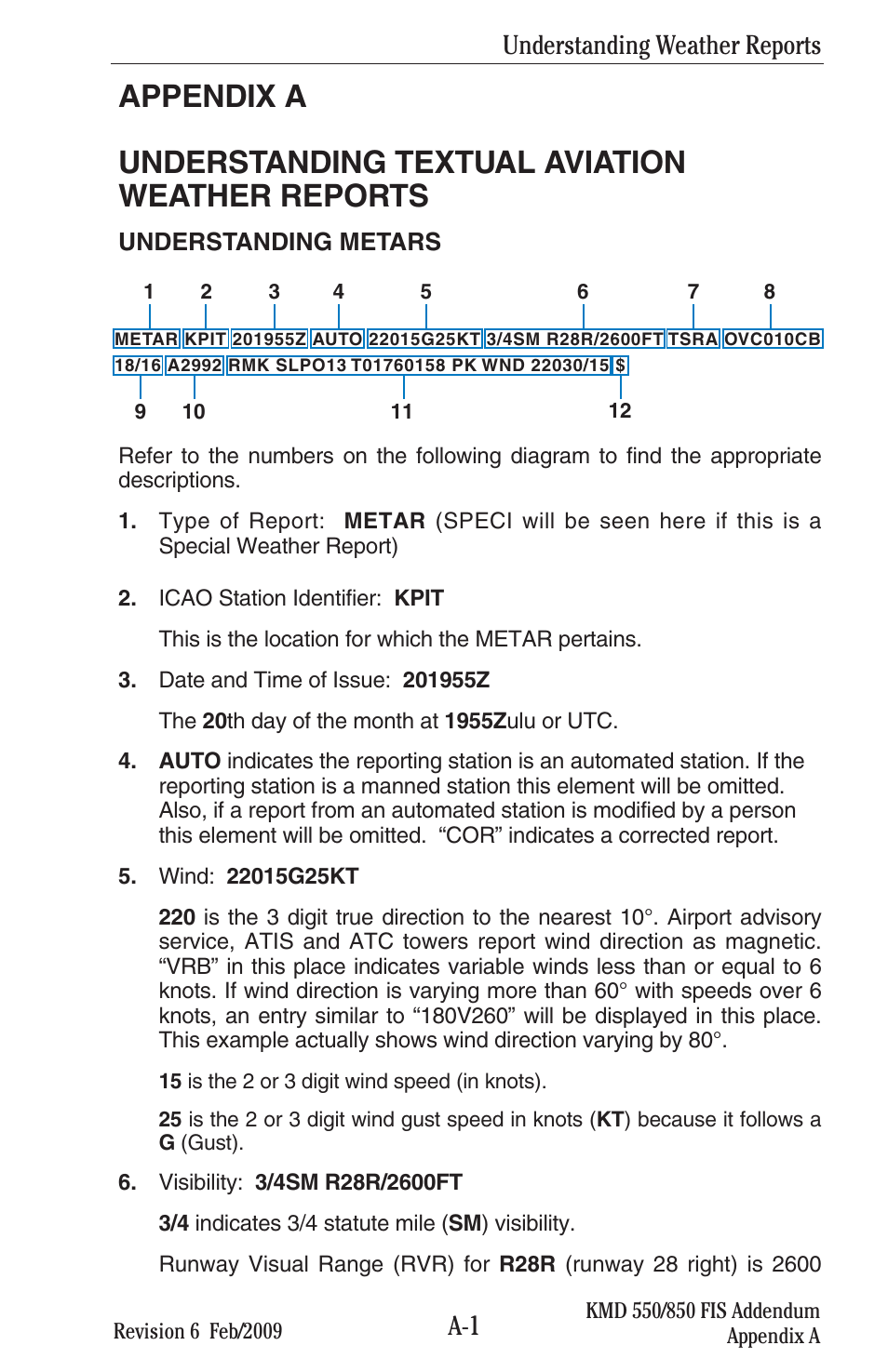 Understanding weather reports | BendixKing KMD 540 - Addendum System KMD 850 User Manual | Page 98 / 136