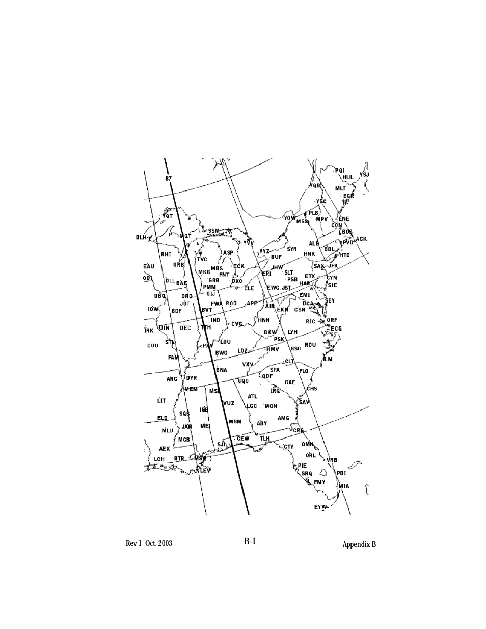 Appendix b inflight advisory loca or charts, Appendix b | BendixKing KAC 503 - Supplemental System FIS User Manual | Page 43 / 51