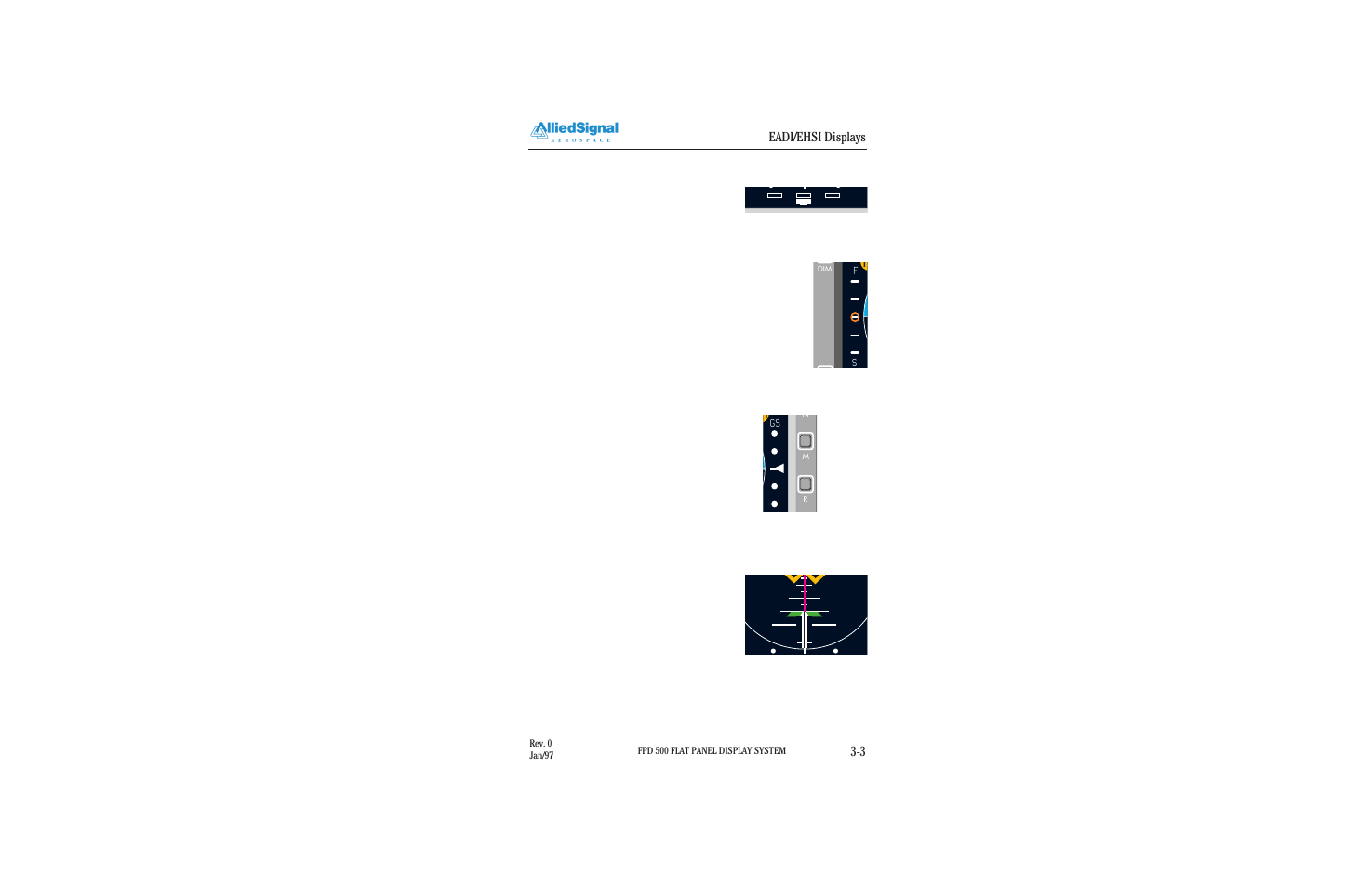 Eadi/ehsi displays 3-3 | BendixKing FPI 3501B System FPD 500 User Manual | Page 13 / 65