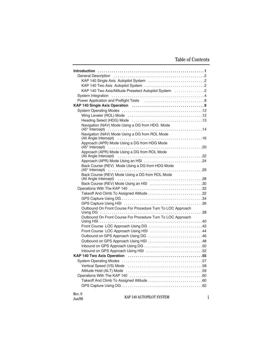BendixKing KAP 140 User Manual | Page 7 / 102