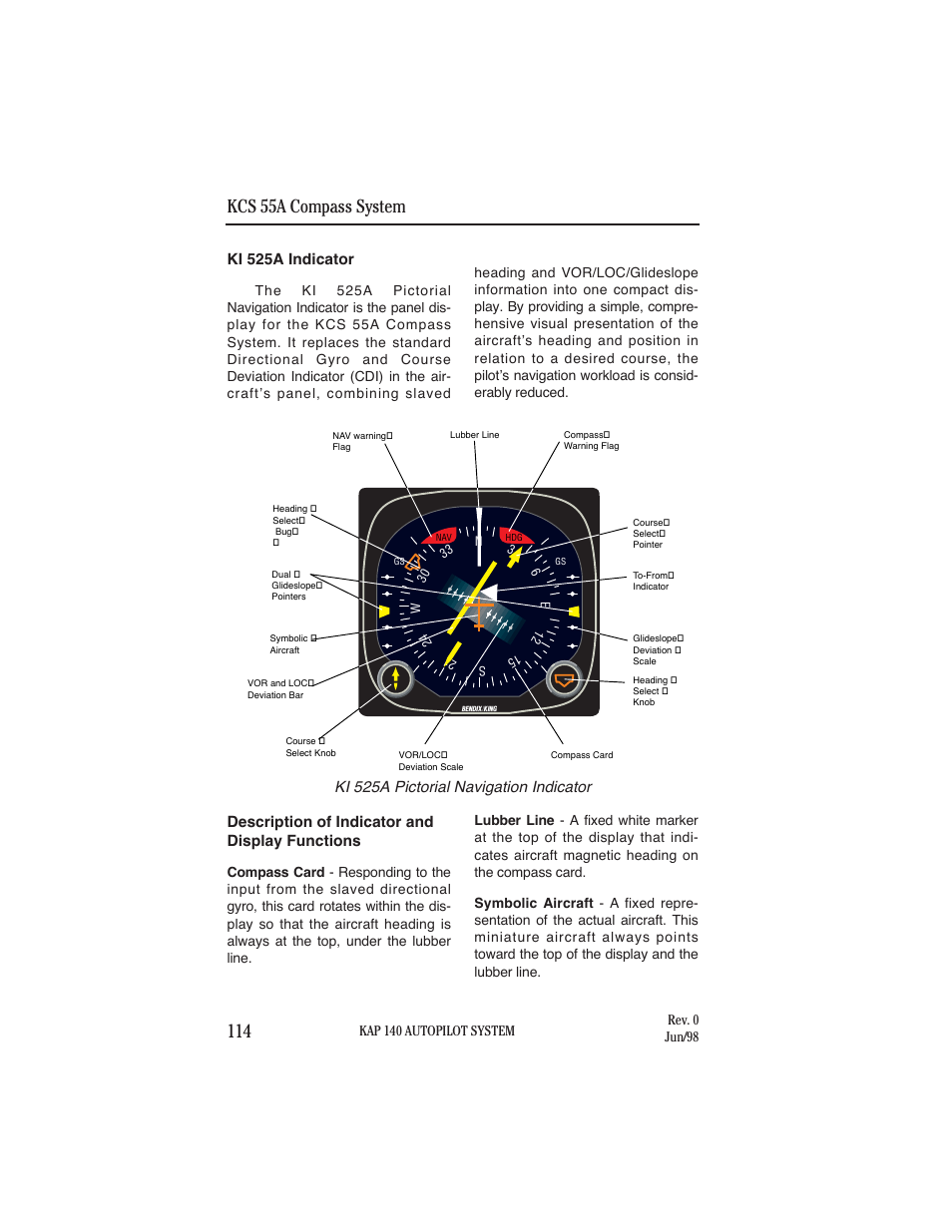 Ki 525a indicator | BendixKing KAP 140 User Manual | Page 89 / 102