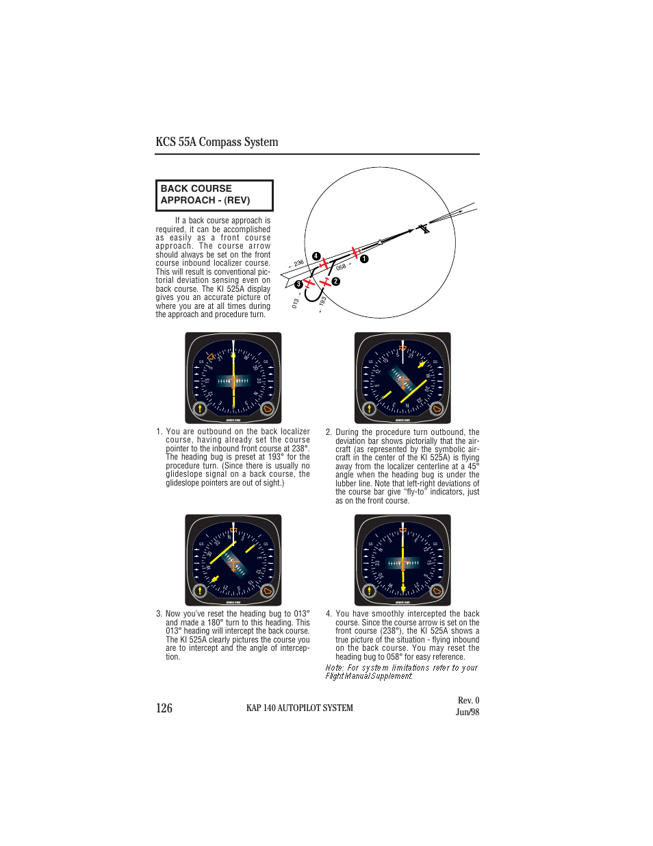 Back courseapproach - (rev), Back course approach - (rev) | BendixKing KAP 140 User Manual | Page 99 / 102