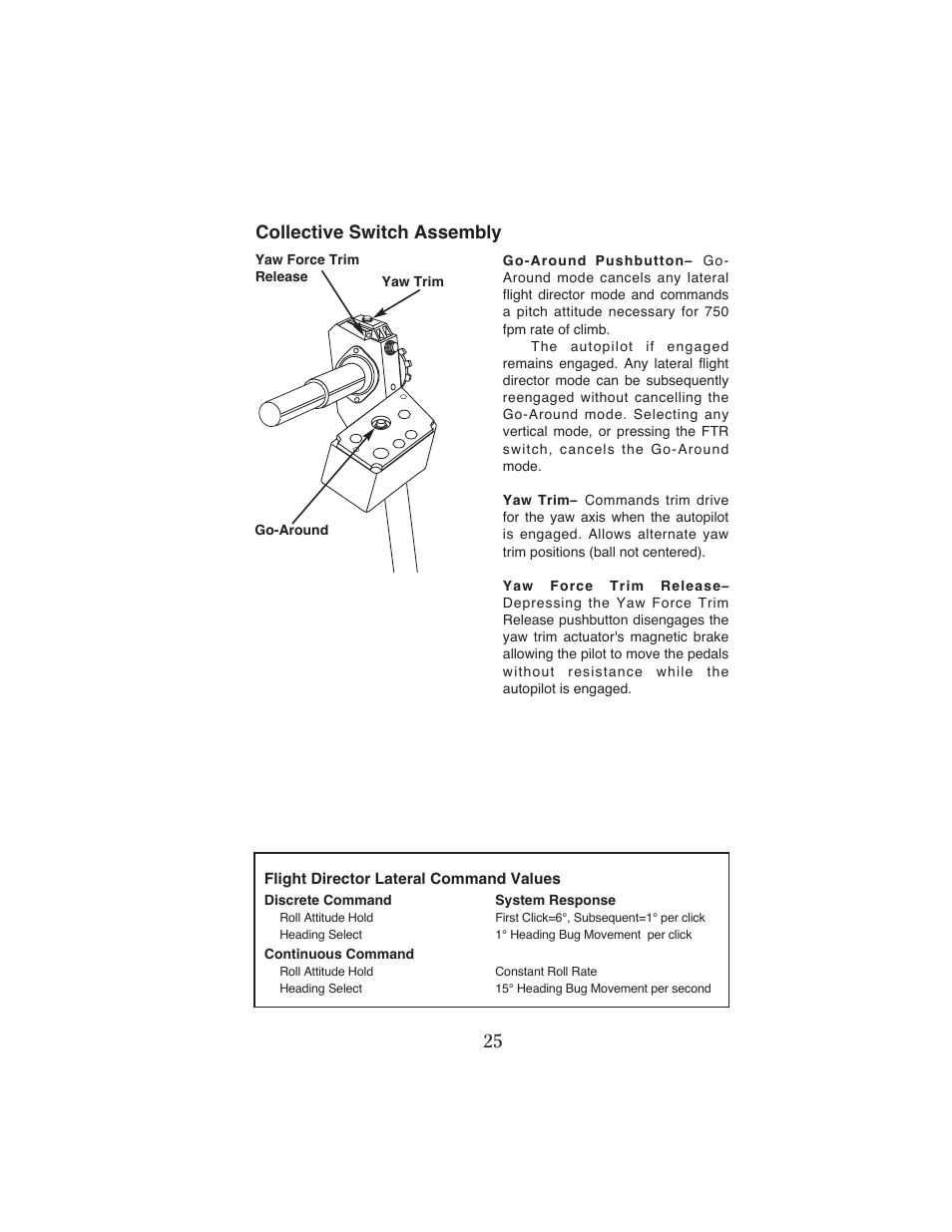 Collective switch assembly | BendixKing KFC 500 User Manual | Page 26 / 67