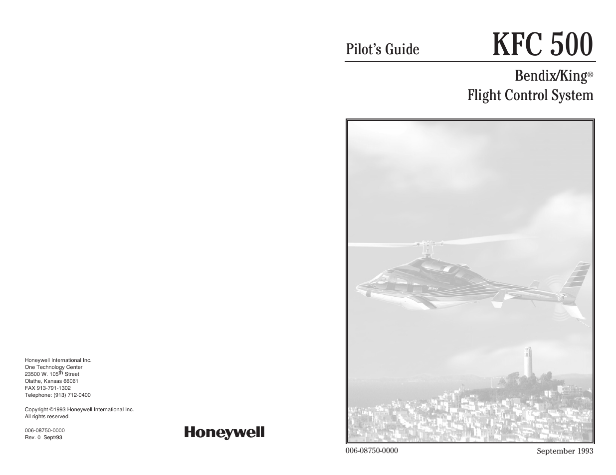 Kfc 500, Pilot’s guide bendix/king, Flight control system | BendixKing KFC 500 User Manual | Page 67 / 67