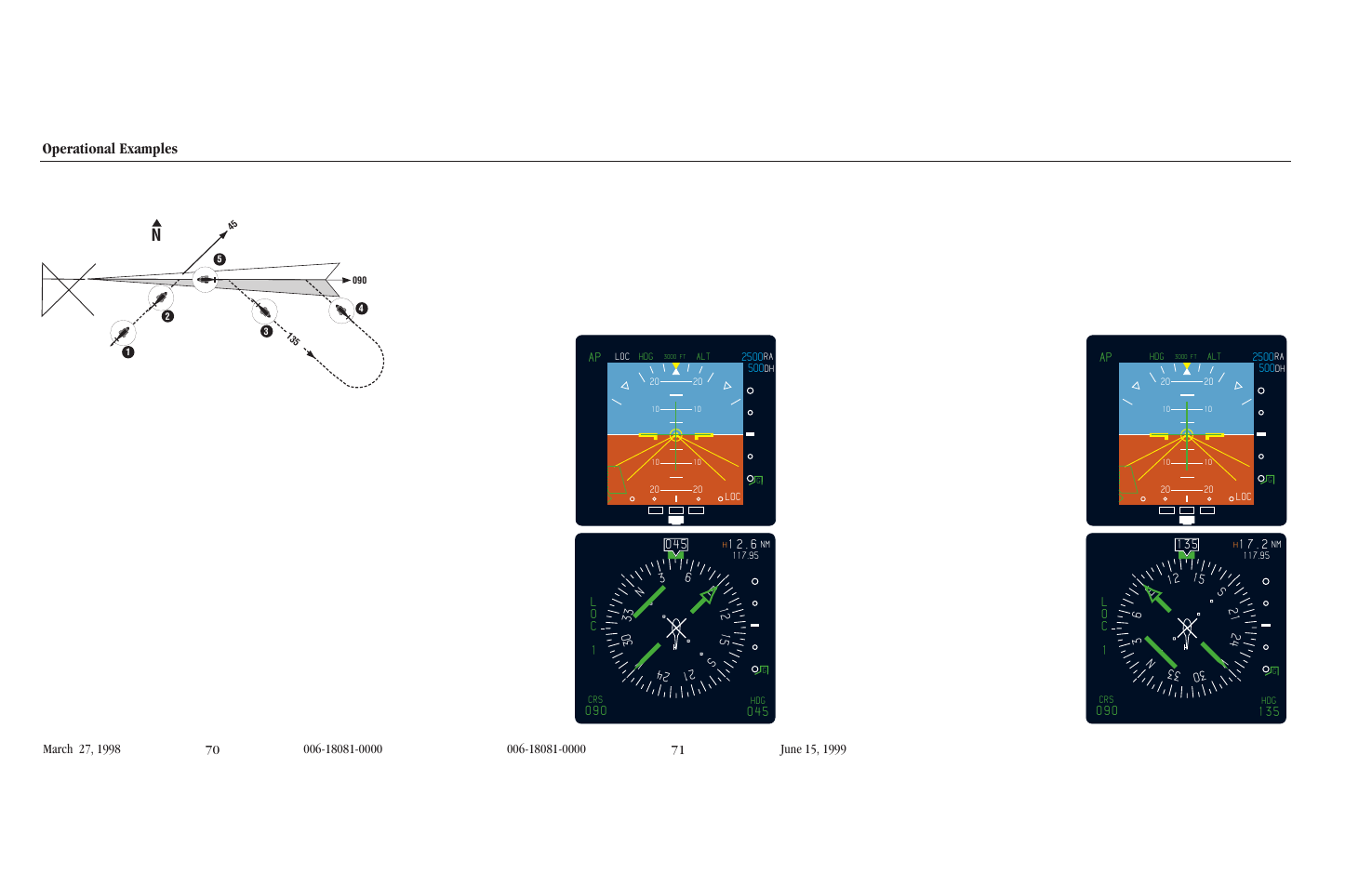 Localizer back course approach, Operational examples | BendixKing KFC 500 User Manual | Page 40 / 45