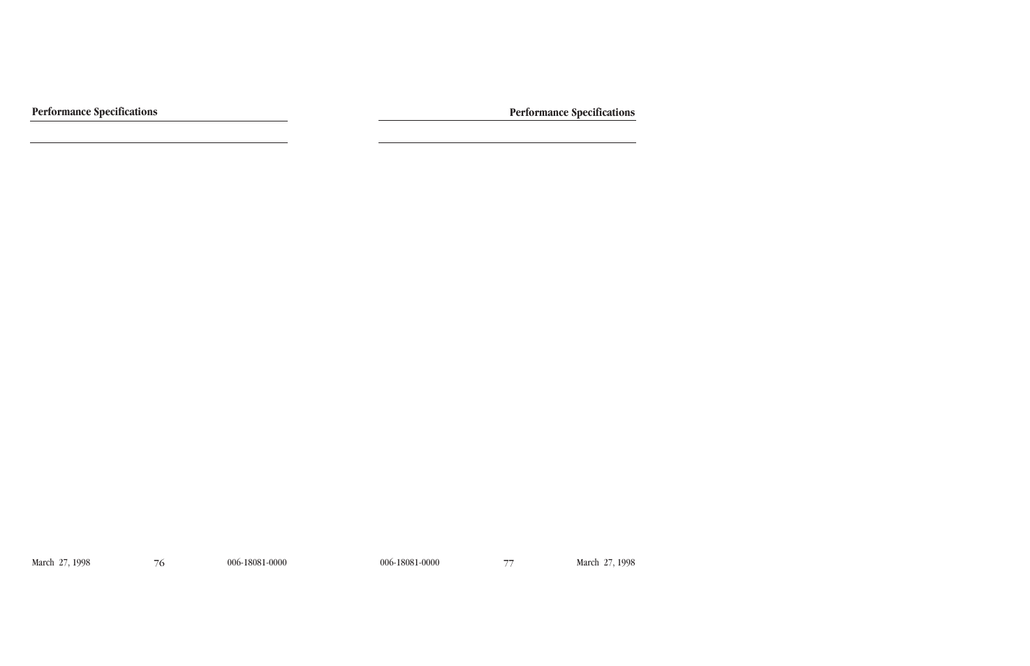 Performance specifications | BendixKing KFC 500 User Manual | Page 43 / 45