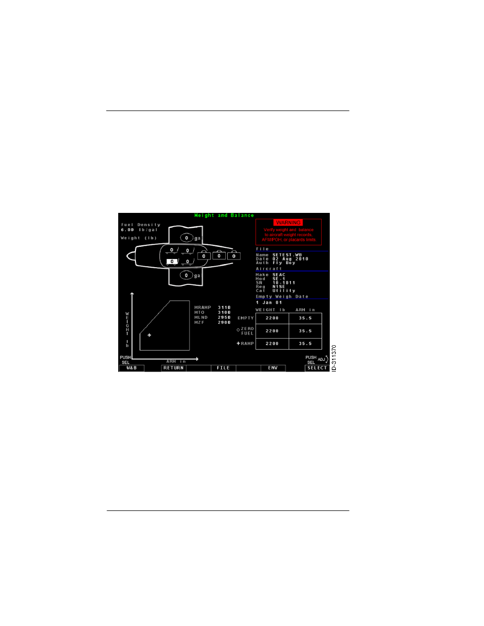 Weight and balance area | BendixKing KFD 840 User Manual | Page 26 / 101