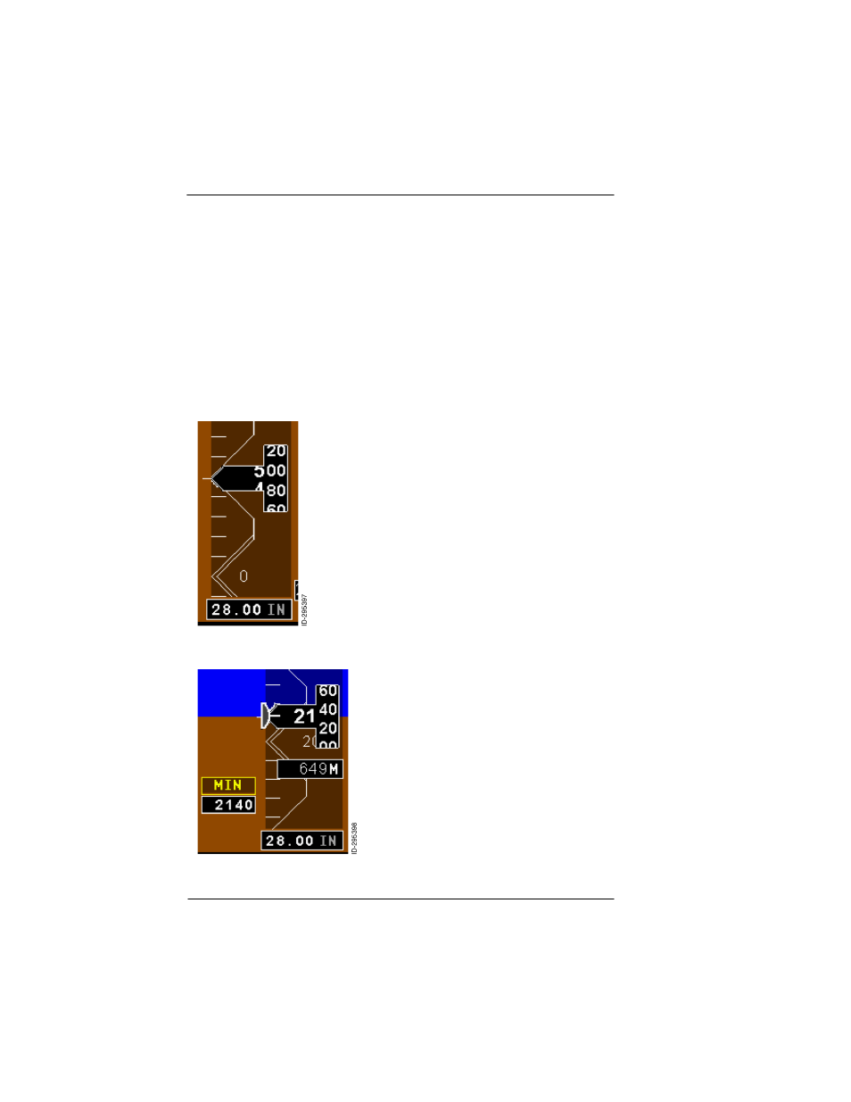 Barometric (baro) setting, Minimum altitude alert (min) bug, Barometric (baro) setting -6 | Minimum altitude alert (min) bug -6 | BendixKing KFD 840 User Manual | Page 56 / 101