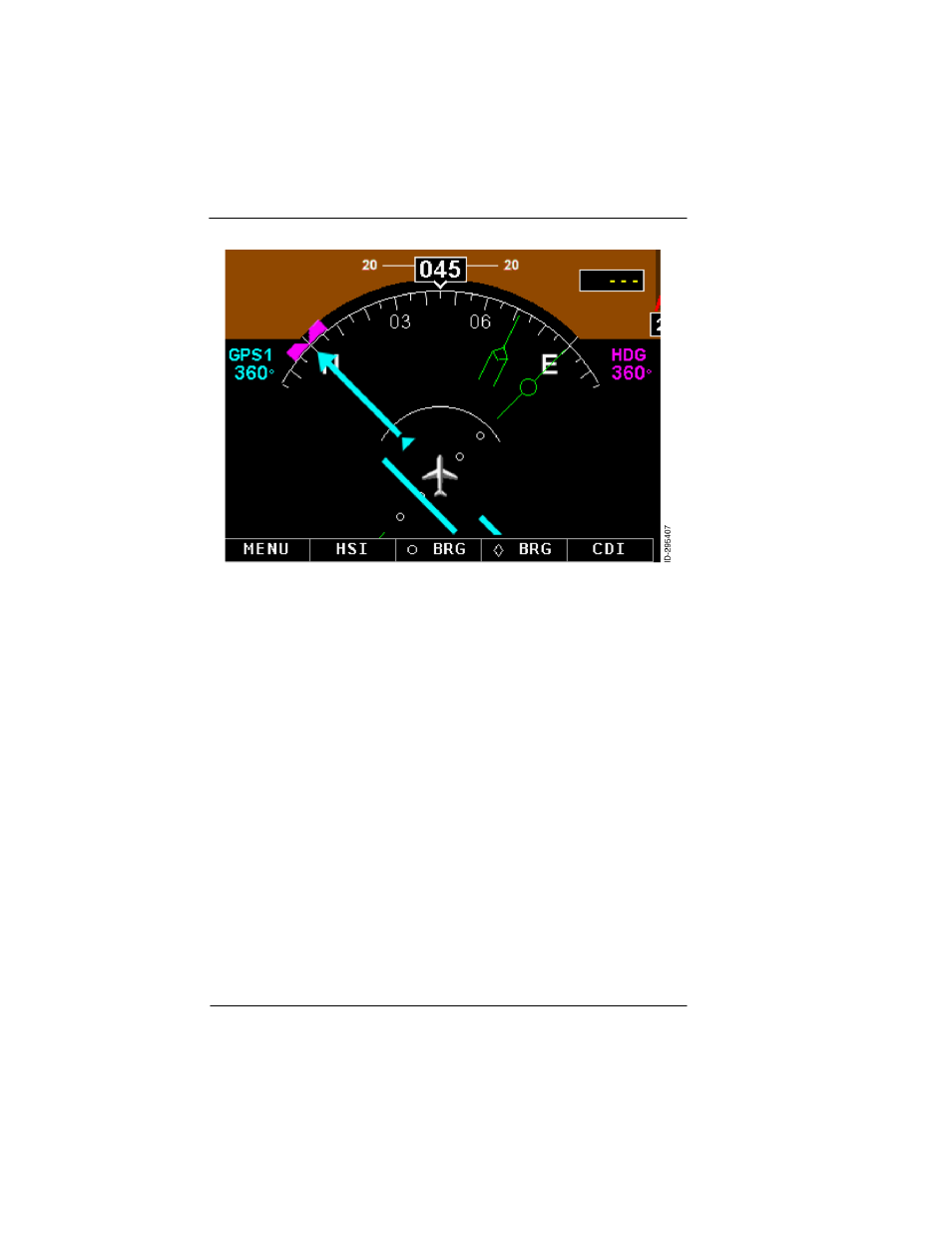 Figure 7-2: partial compass (arc hsi) | BendixKing KFD 840 User Manual | Page 64 / 101