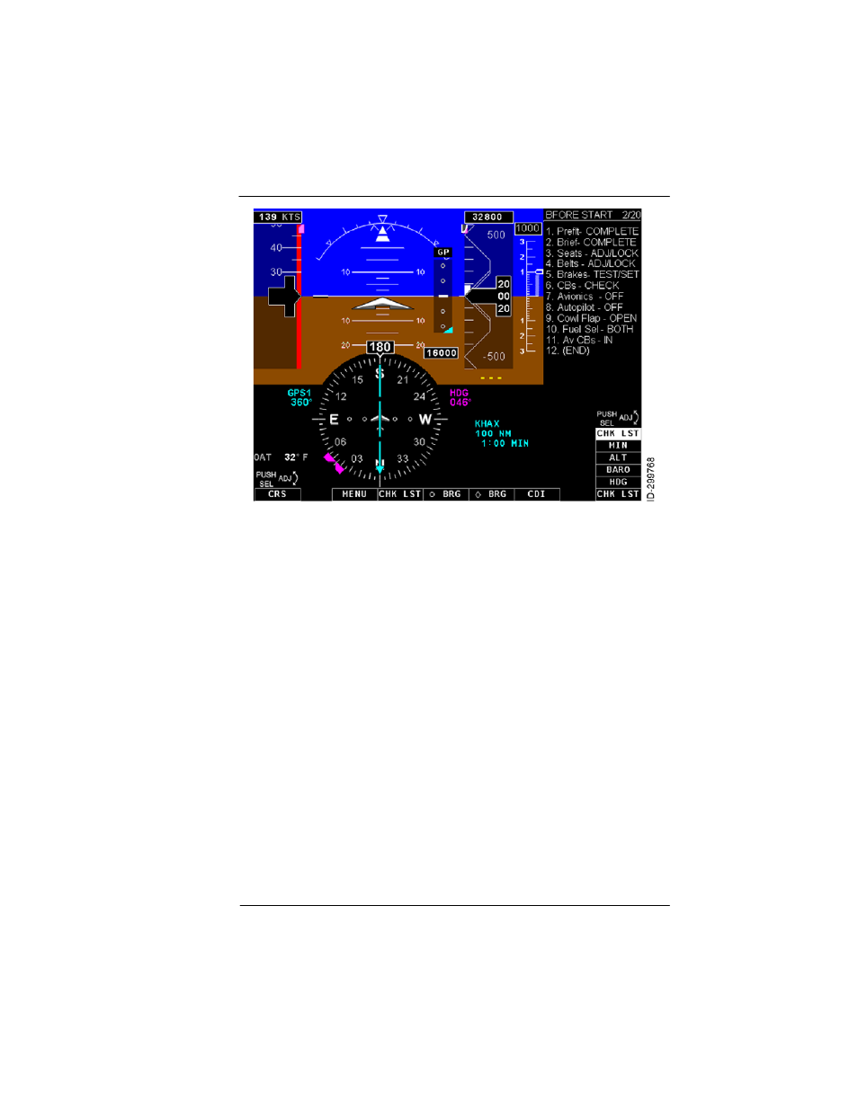 Figure 8-3: checklist display | BendixKing KFD 840 User Manual | Page 75 / 101