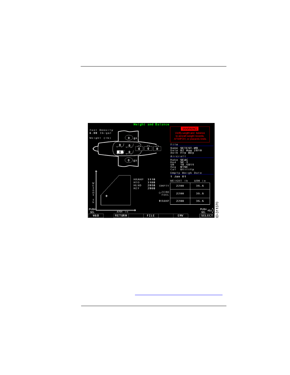 Weight and balance area, Pc utility program, Weight and balance area -1 | Pc utility program -1 | BendixKing KFD 840 User Manual | Page 79 / 101