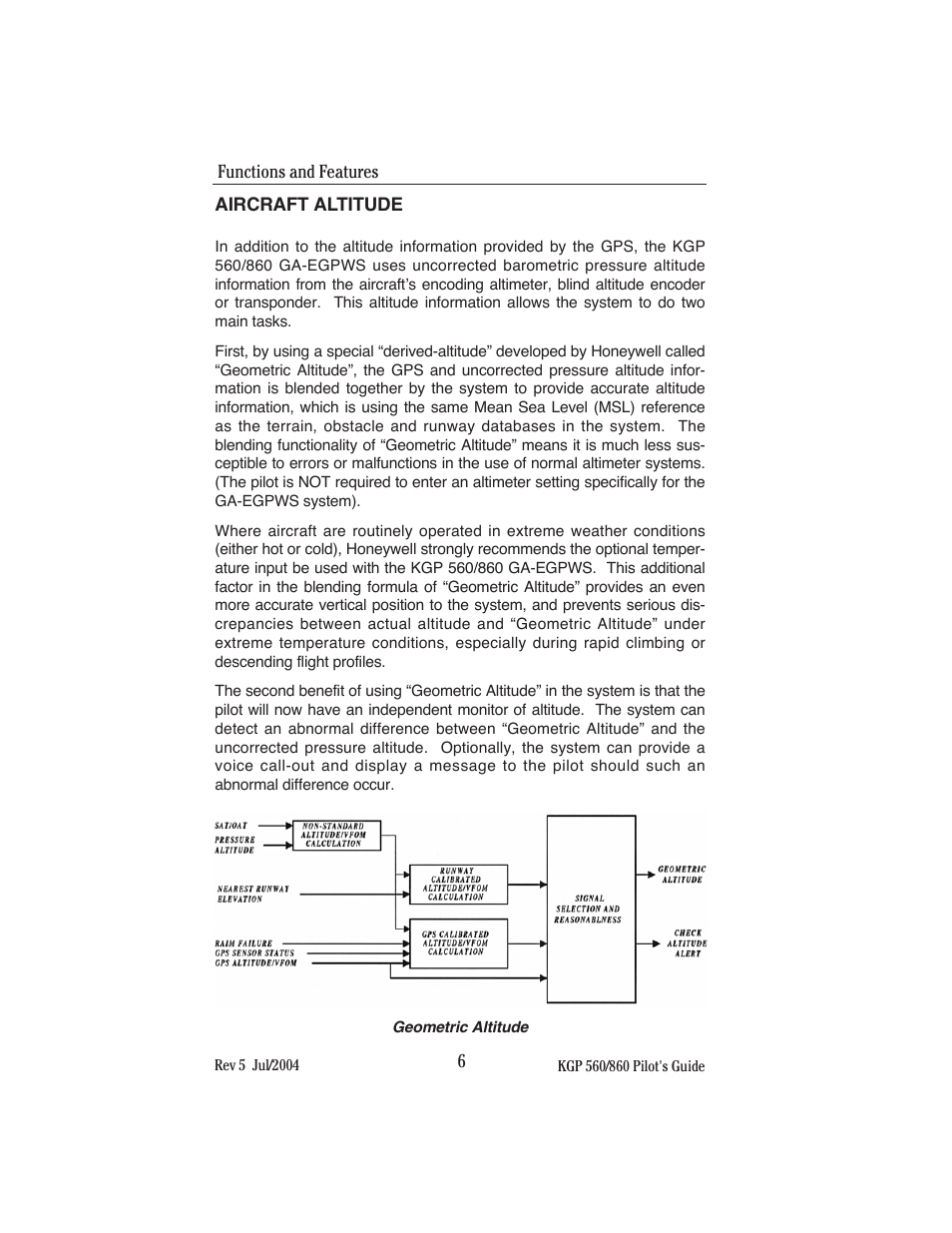 Aircraft altitude | BendixKing KGP 860 User Manual | Page 10 / 37