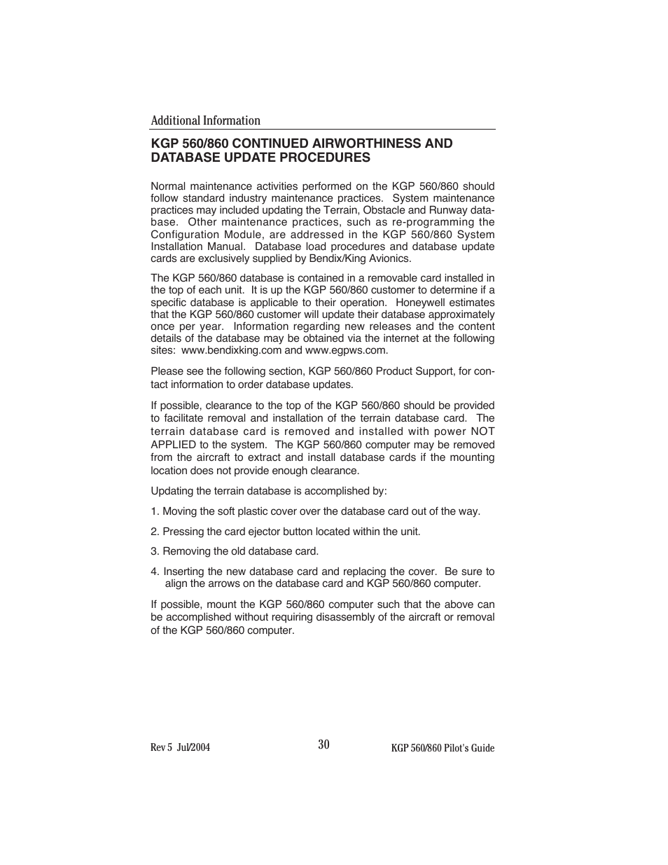 BendixKing KGP 860 User Manual | Page 34 / 37