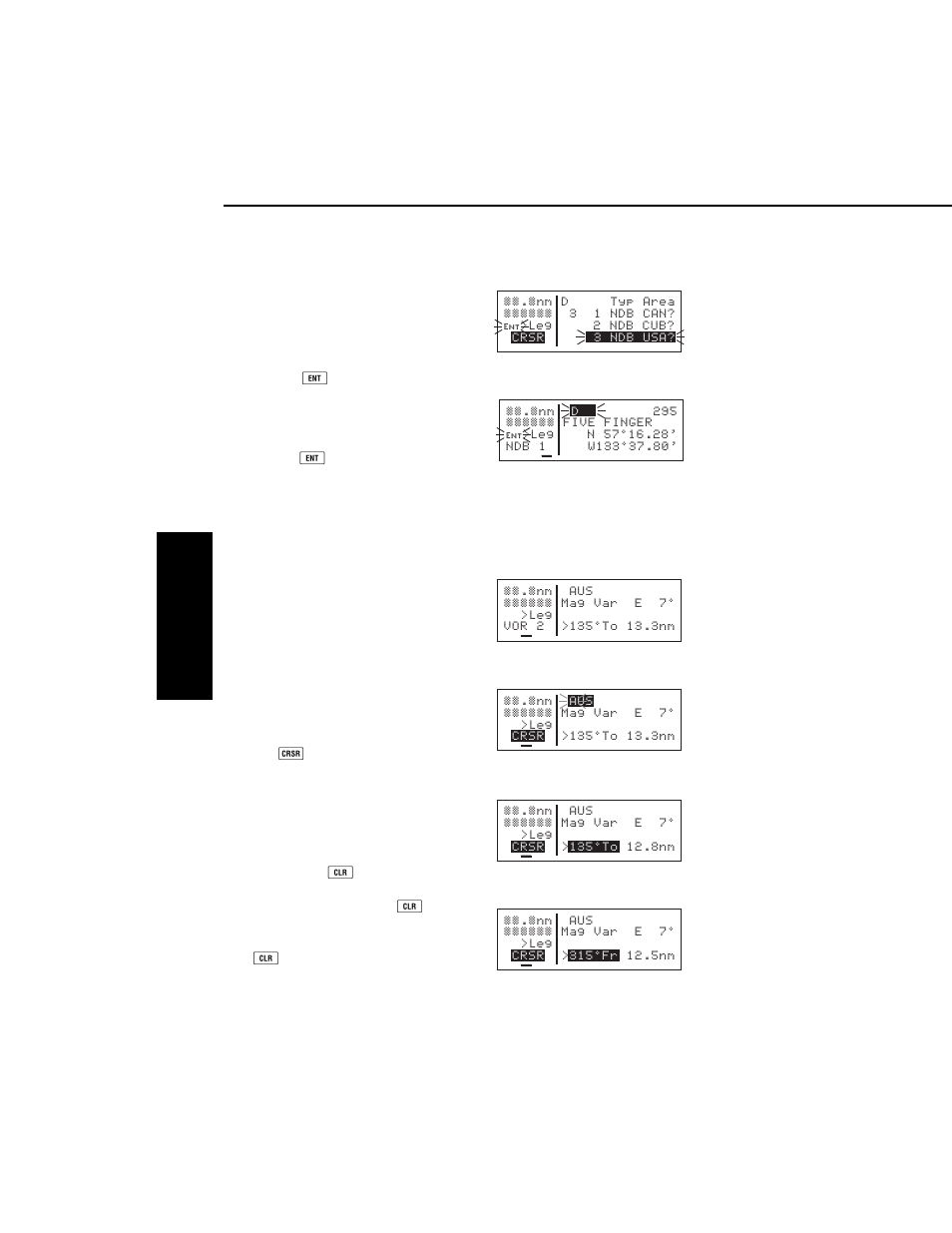 Cyclic fields | BendixKing KLN 35A - Pilots Guide System KLN 35A User Manual | Page 51 / 179