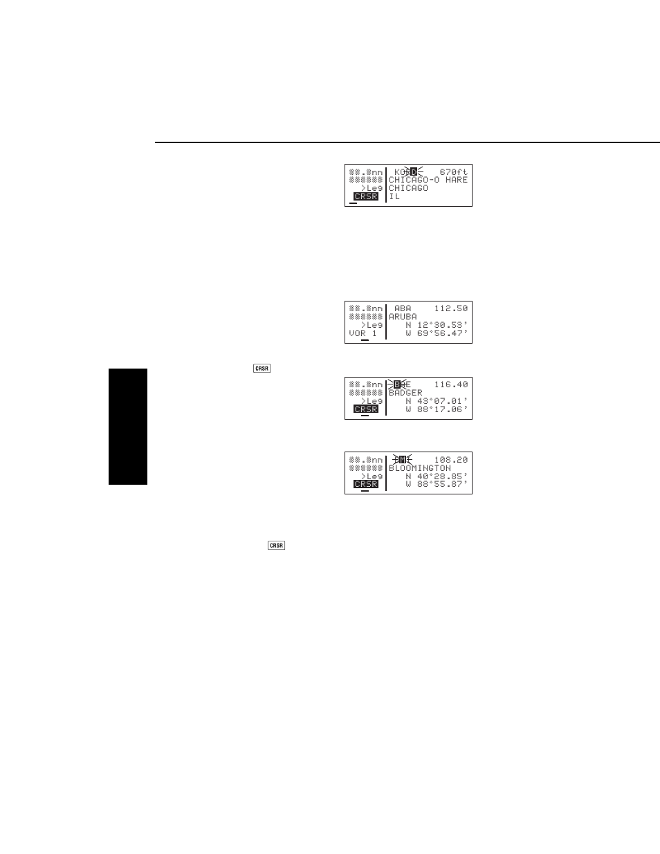 Selecting waypoints by scanning | BendixKing KLN 35A - Pilots Guide System KLN 35A User Manual | Page 57 / 179