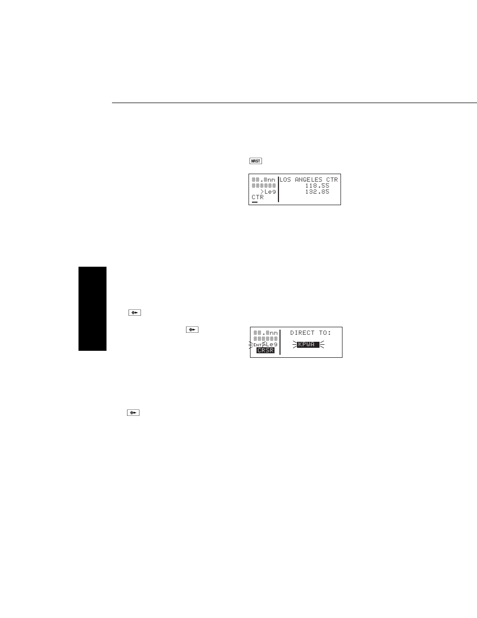 Viewing the nearest center frequencies, Direct to operation | BendixKing KLN 35A - Pilots Guide System KLN 35A User Manual | Page 67 / 179