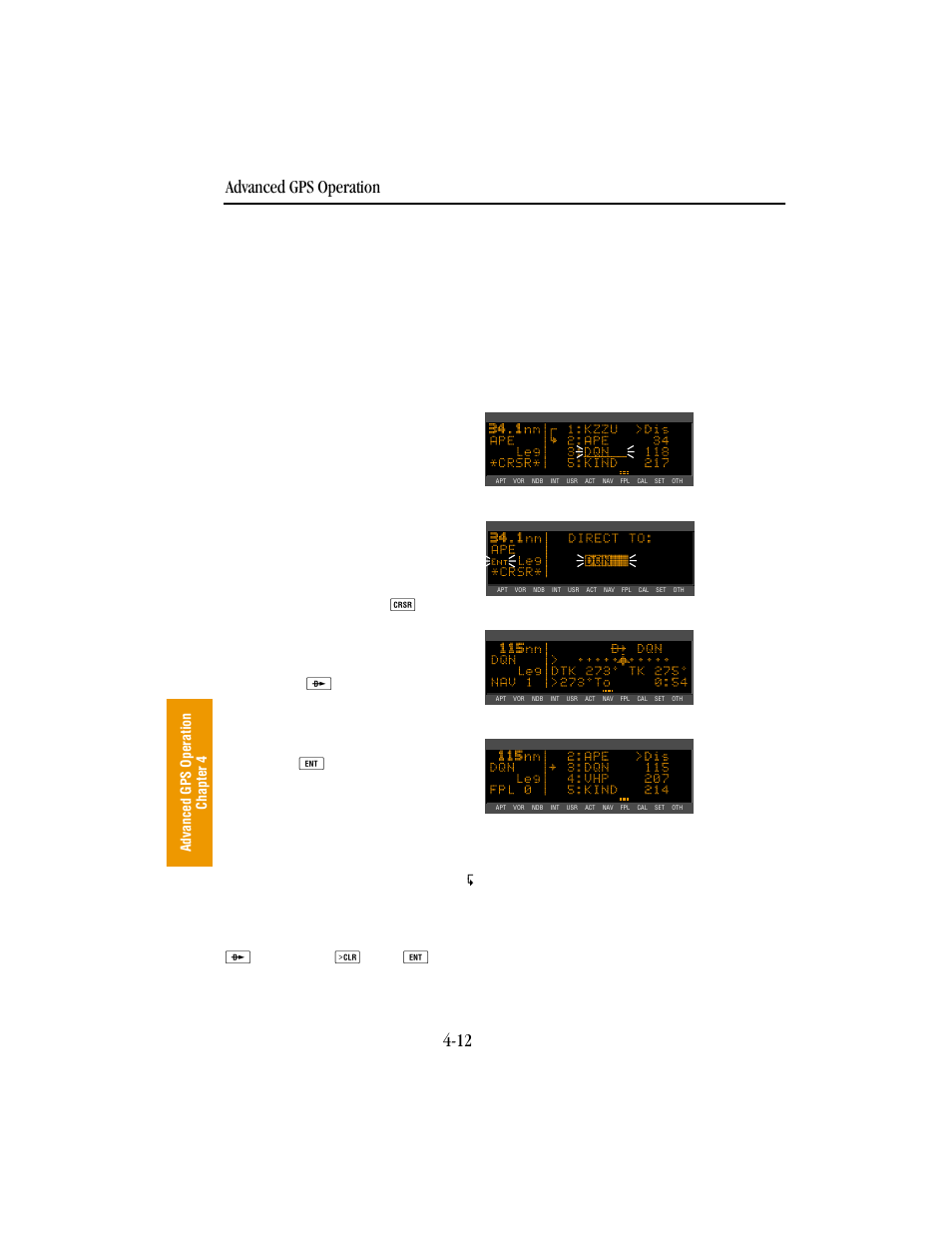 Advanced gps operation 4-12 | BendixKing KLN 89B - Pilots Guide User Manual | Page 123 / 246