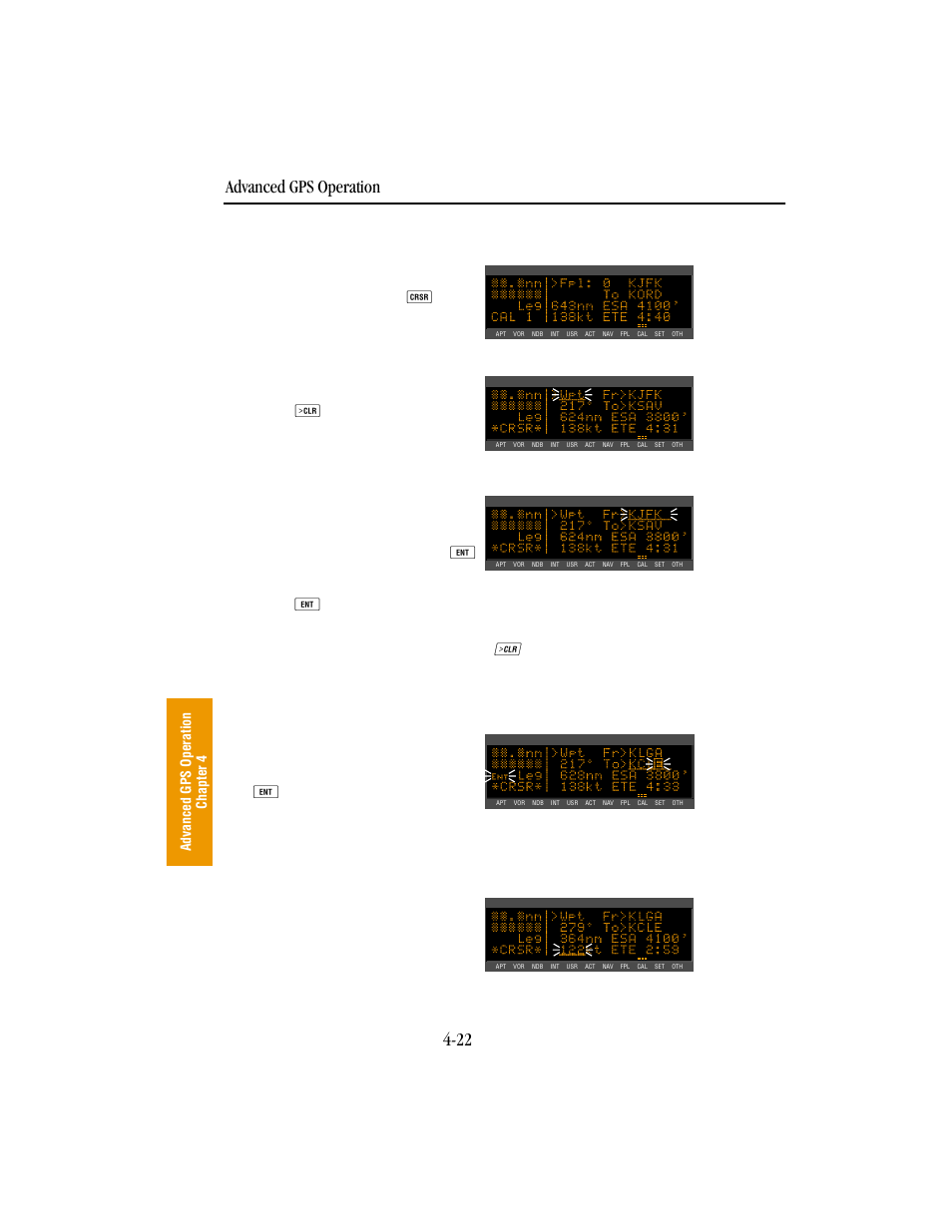 Advanced gps operation 4-22 | BendixKing KLN 89B - Pilots Guide User Manual | Page 133 / 246