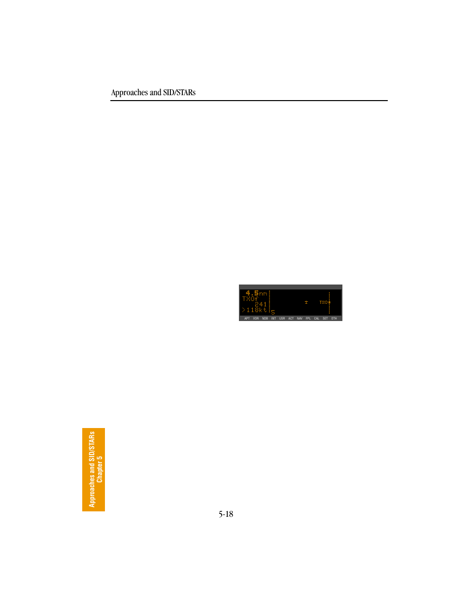 Example approach: radar vectors, Approaches and sid/stars 5-18 | BendixKing KLN 89B - Pilots Guide User Manual | Page 177 / 246