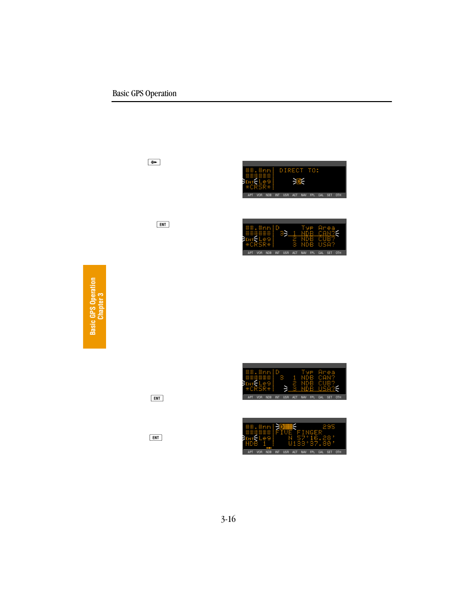 Basic gps operation 3-16 | BendixKing KLN 89B - Pilots Guide User Manual | Page 53 / 246