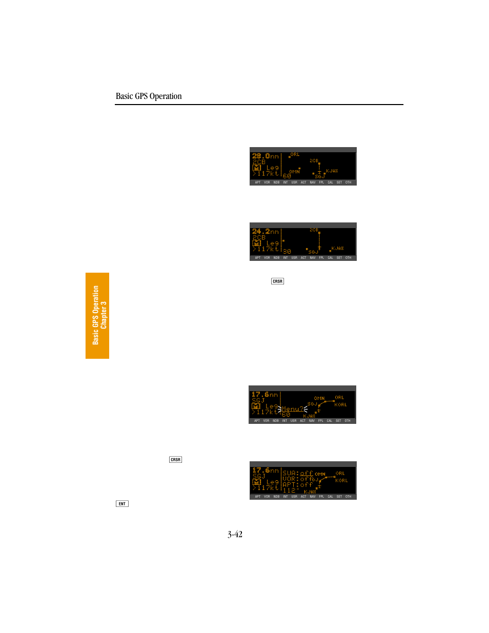 Basic gps operation 3-42 | BendixKing KLN 89B - Pilots Guide User Manual | Page 79 / 246