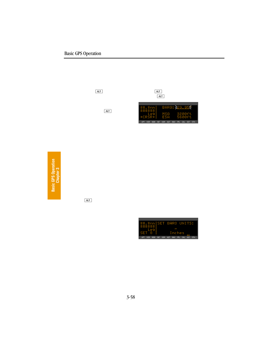 Basic gps operation 3-58 | BendixKing KLN 89B - Pilots Guide User Manual | Page 95 / 246