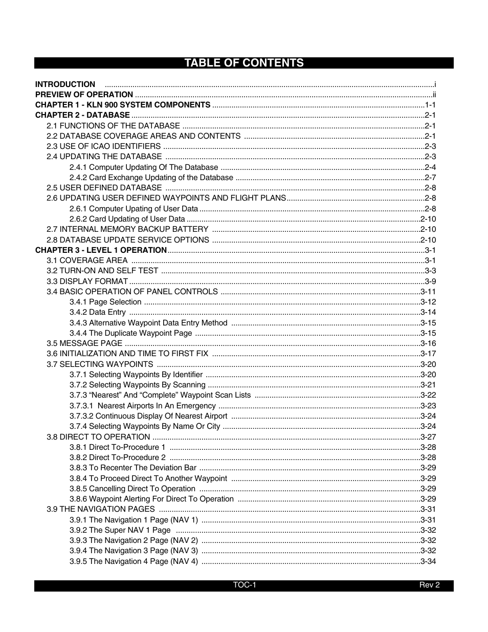 BendixKing KLN 900 - Pilots Guide User Manual | Page 10 / 224