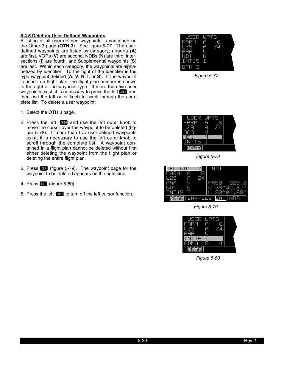 5 deleting user-defined waypoints | BendixKing KLN 900 - Pilots Guide User Manual | Page 127 / 224