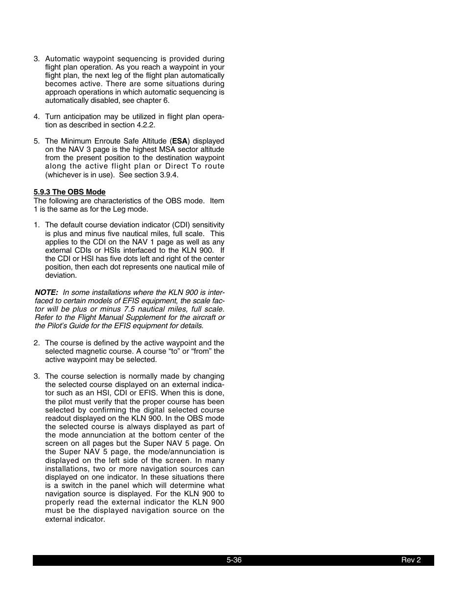 3 the obs mode | BendixKing KLN 900 - Pilots Guide User Manual | Page 143 / 224