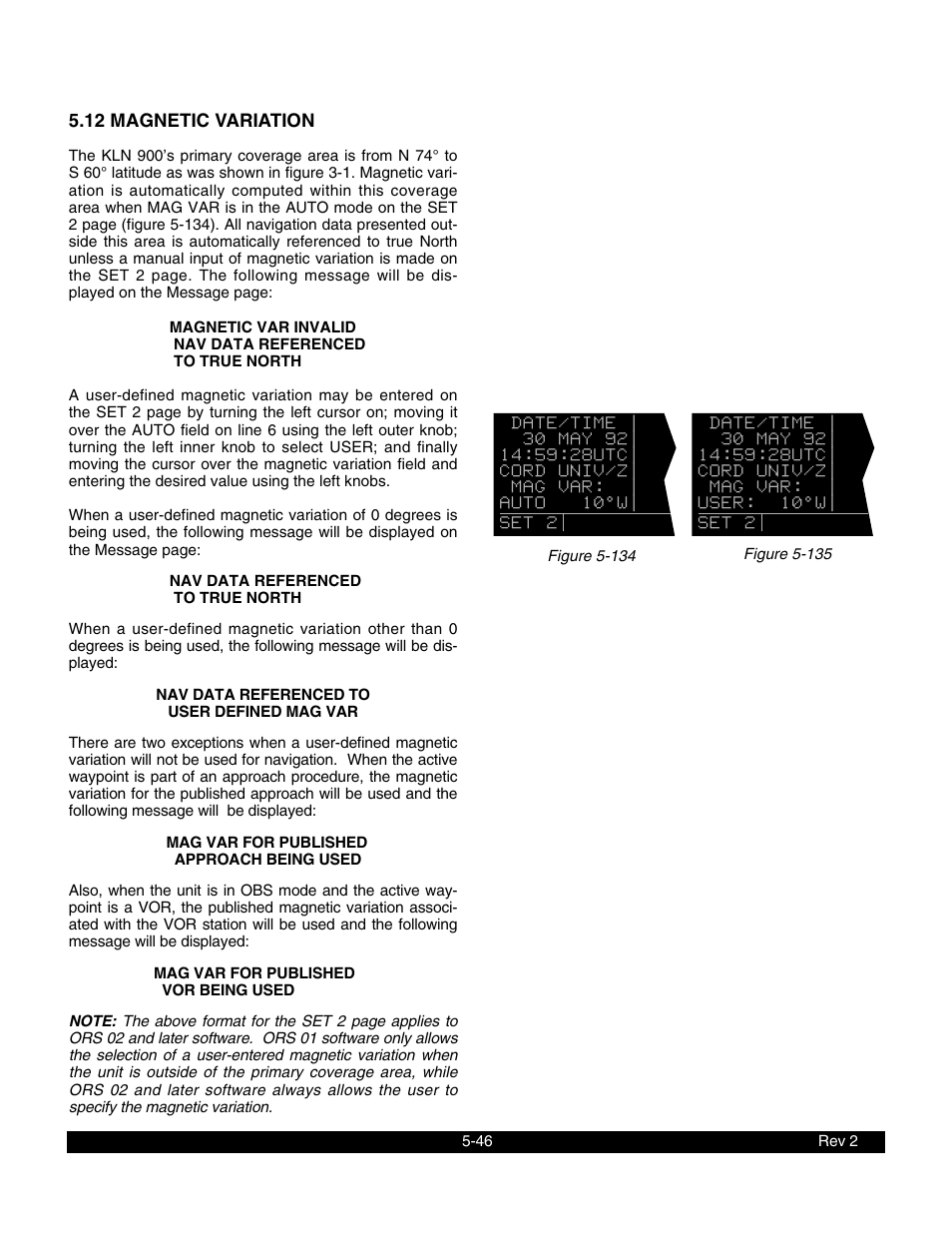 12 magnetic variation | BendixKing KLN 900 - Pilots Guide User Manual | Page 153 / 224