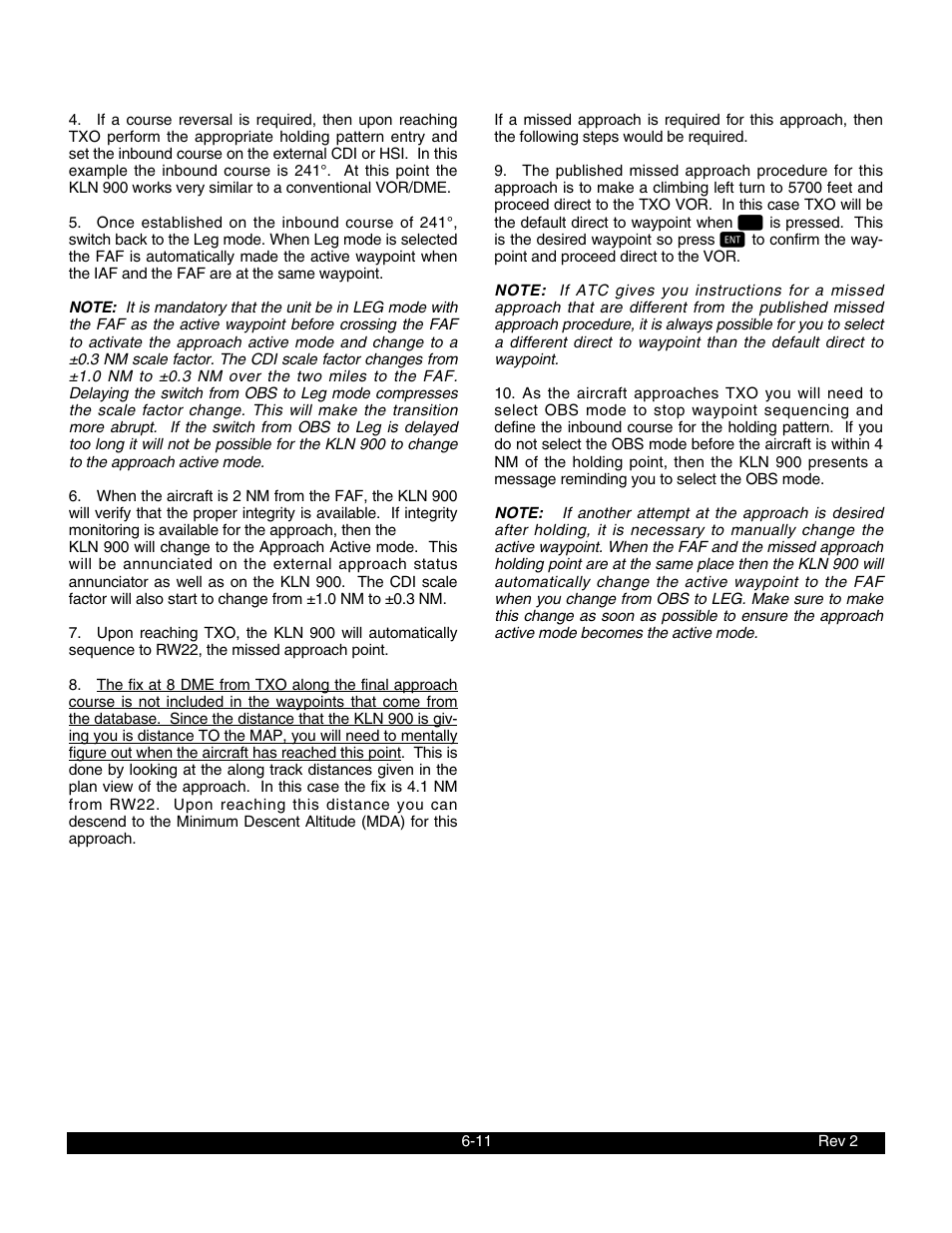 BendixKing KLN 900 - Pilots Guide User Manual | Page 168 / 224