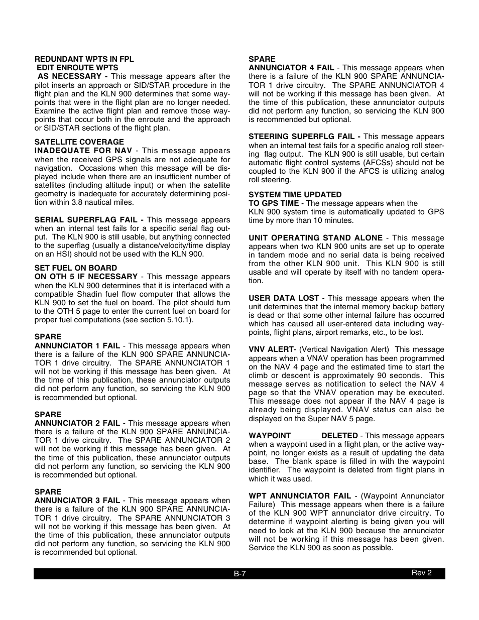 BendixKing KLN 900 - Pilots Guide User Manual | Page 200 / 224