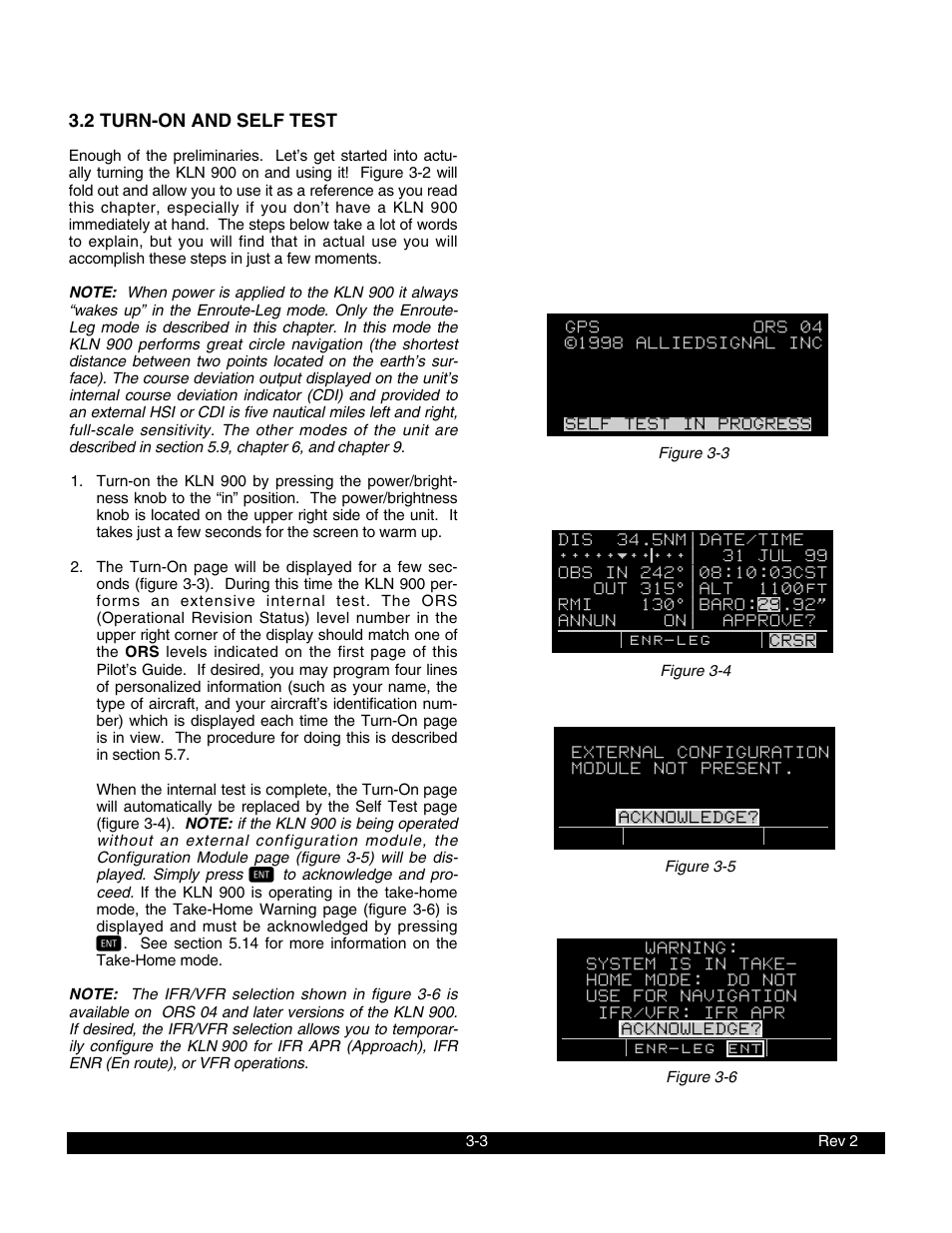 2 turn-on and self test | BendixKing KLN 900 - Pilots Guide User Manual | Page 30 / 224