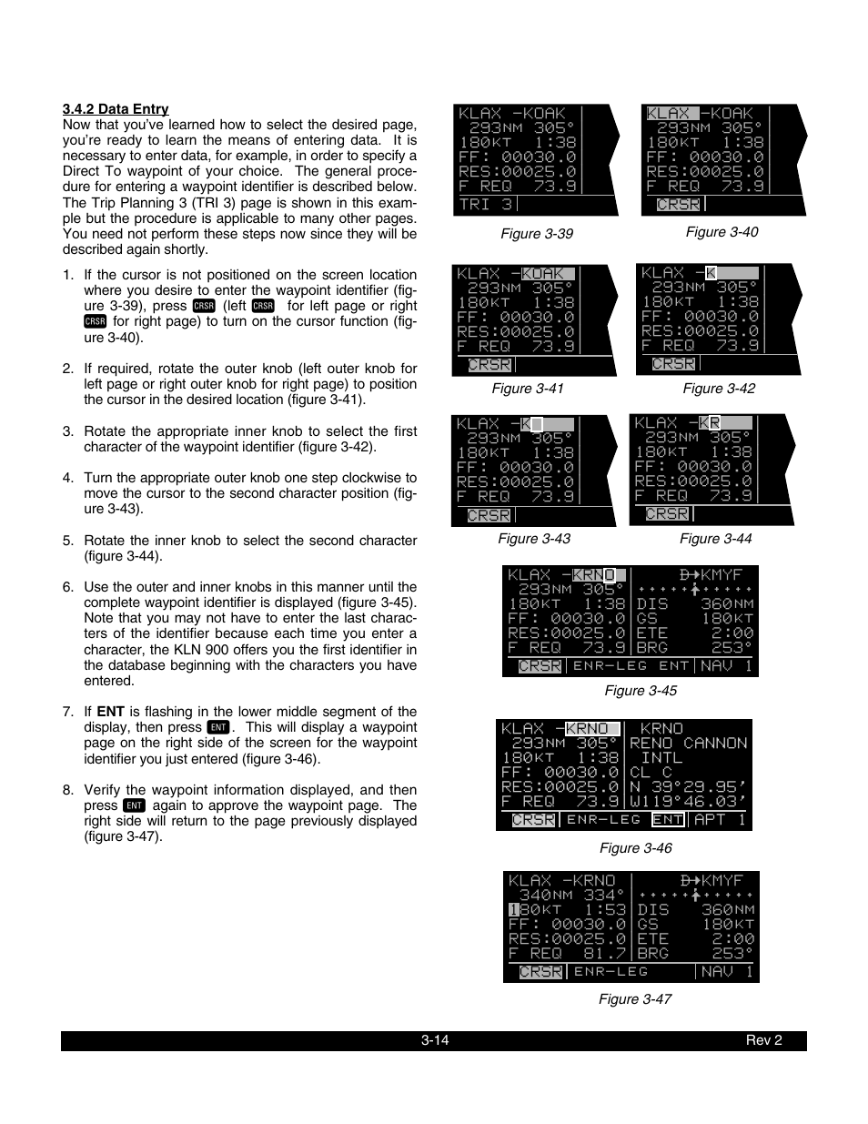 2 data entry | BendixKing KLN 900 - Pilots Guide User Manual | Page 41 / 224