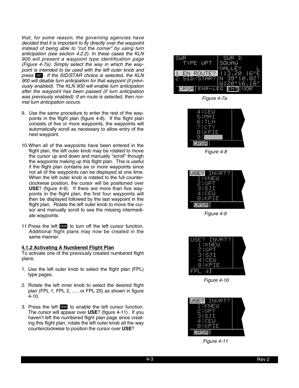 2 activating a numbered flight plan | BendixKing KLN 900 - Pilots Guide User Manual | Page 92 / 224