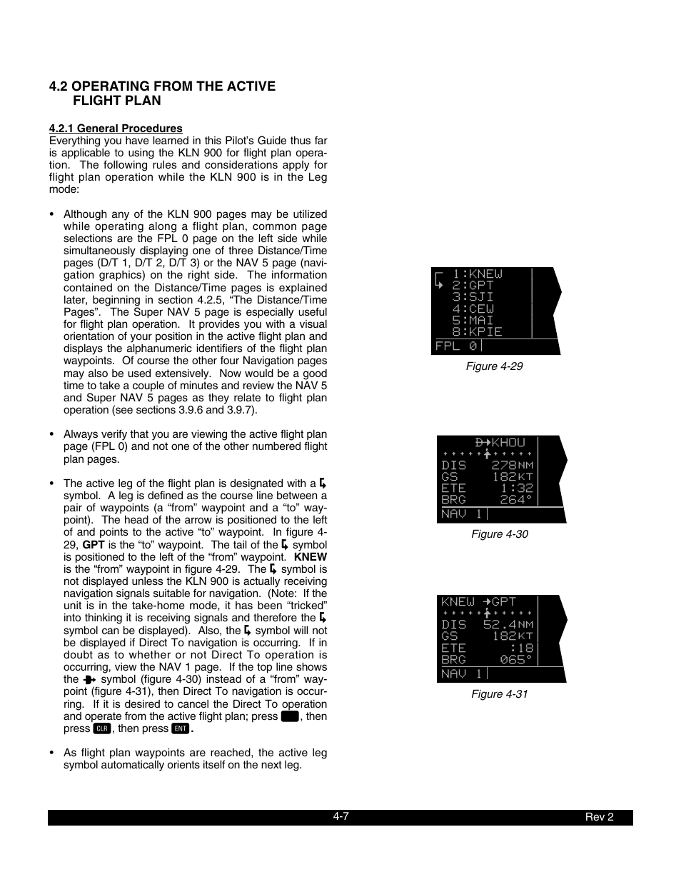 2 operating from the active flight plan, 1 general procedures | BendixKing KLN 900 - Pilots Guide User Manual | Page 96 / 224