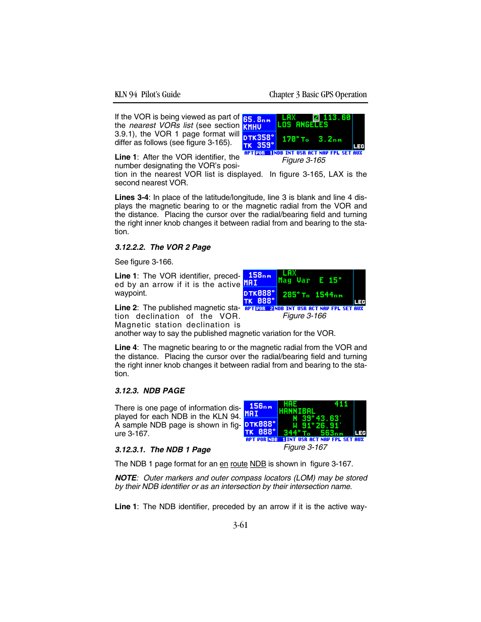 BendixKing KLN 94 - Pilots Guide User Manual | Page 103 / 284