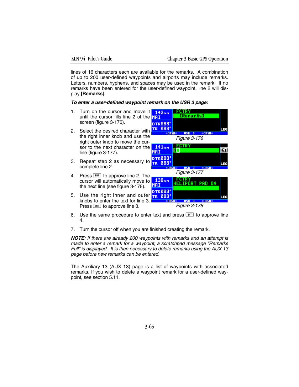 BendixKing KLN 94 - Pilots Guide User Manual | Page 107 / 284
