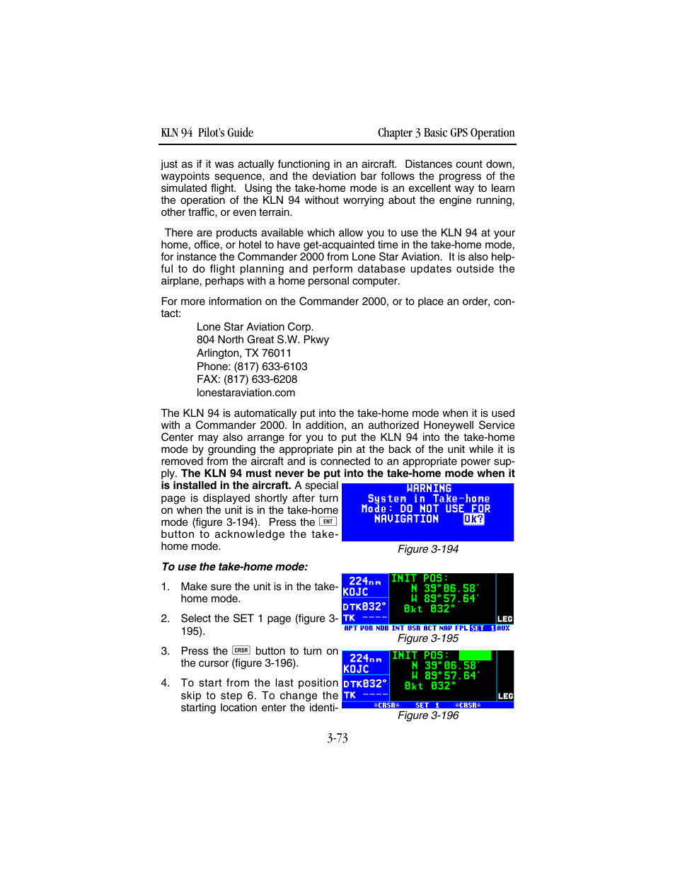 BendixKing KLN 94 - Pilots Guide User Manual | Page 115 / 284