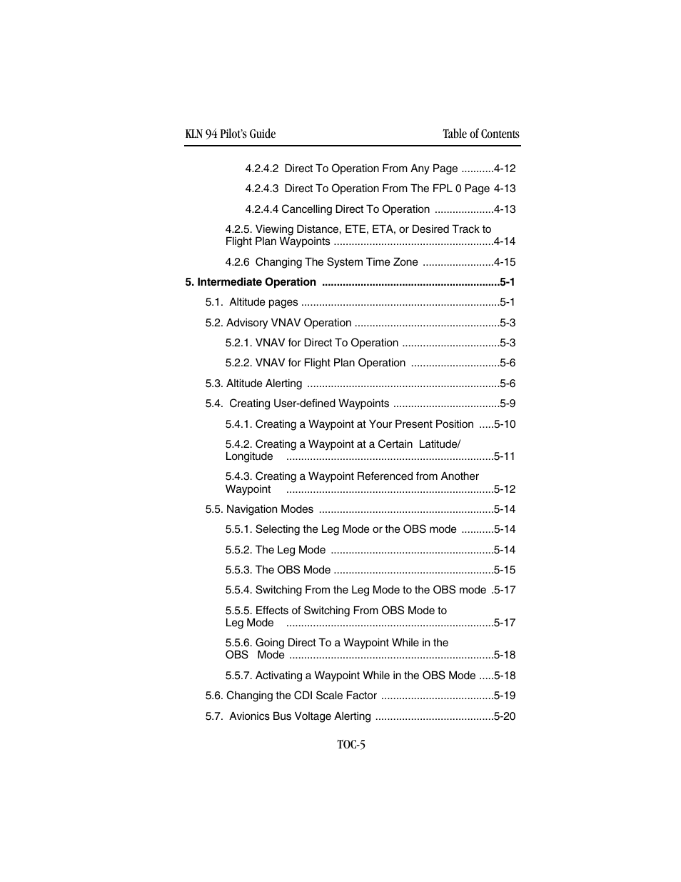 BendixKing KLN 94 - Pilots Guide User Manual | Page 13 / 284