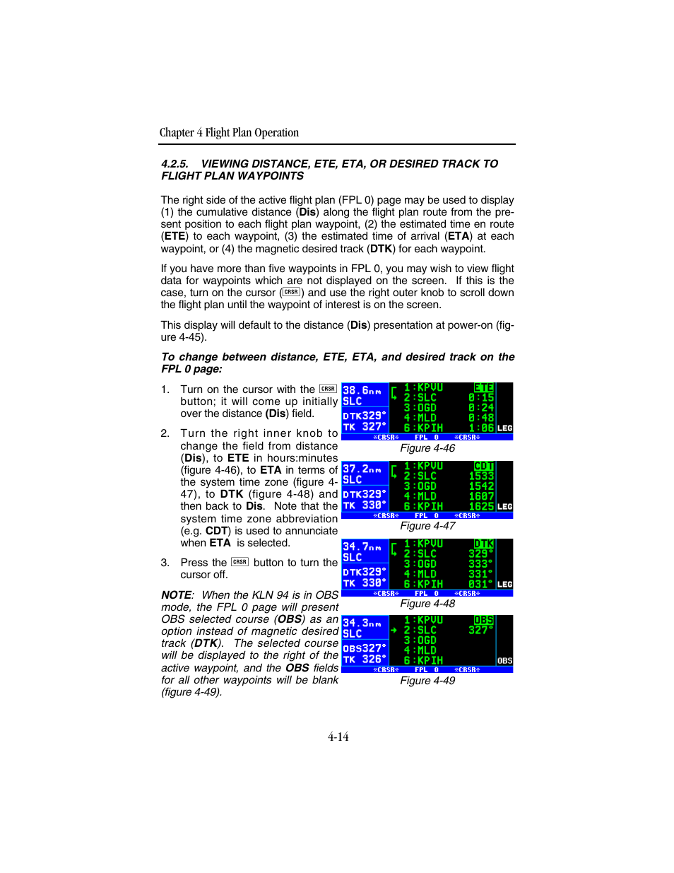 BendixKing KLN 94 - Pilots Guide User Manual | Page 132 / 284