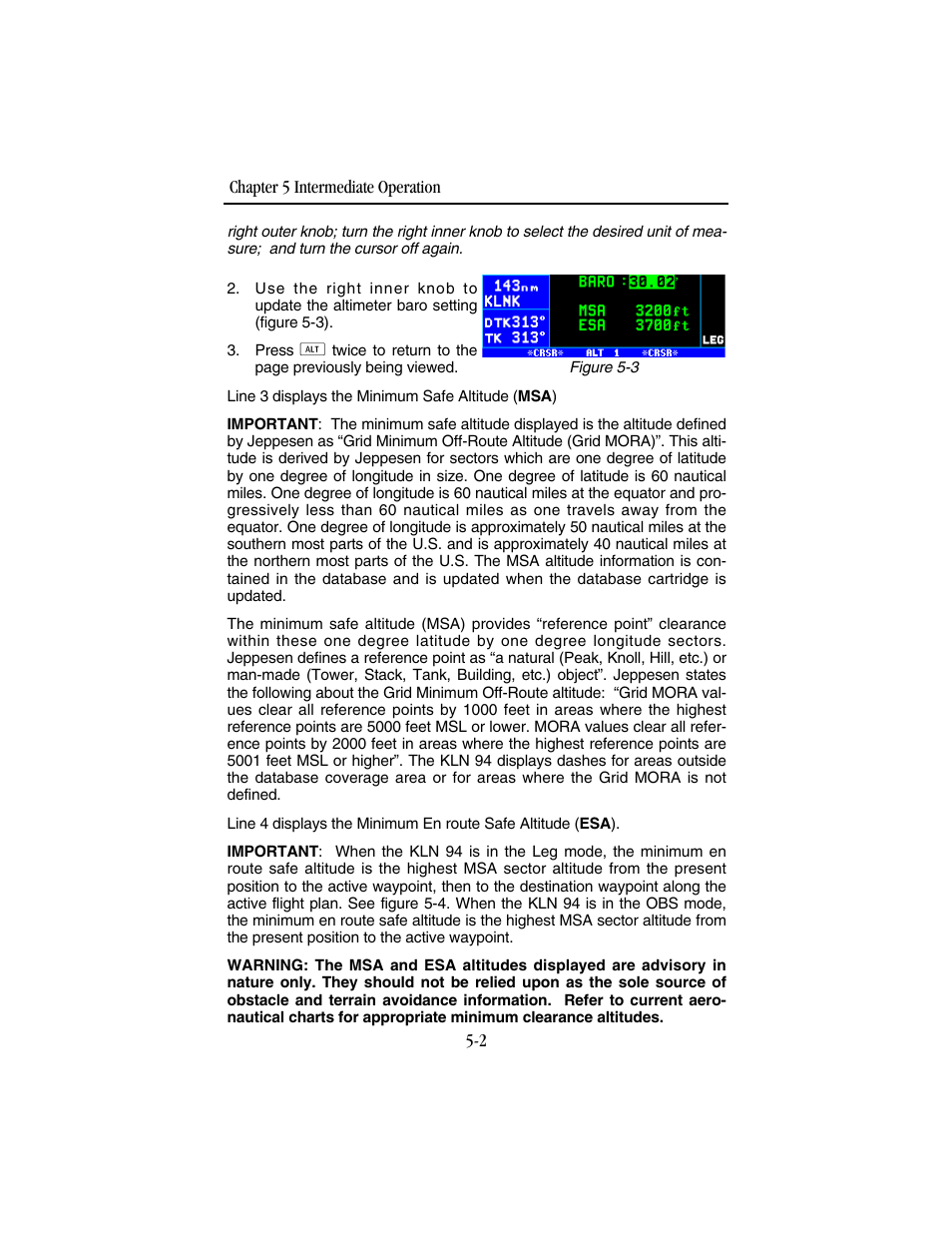 BendixKing KLN 94 - Pilots Guide User Manual | Page 136 / 284