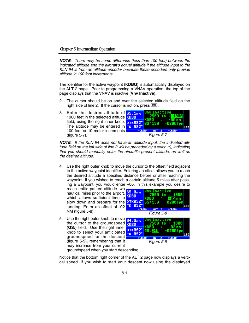 BendixKing KLN 94 - Pilots Guide User Manual | Page 138 / 284
