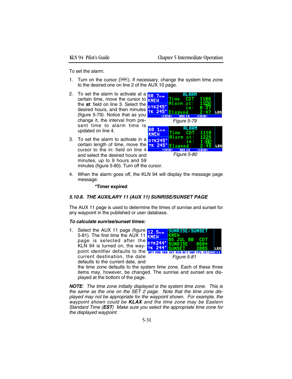 BendixKing KLN 94 - Pilots Guide User Manual | Page 165 / 284