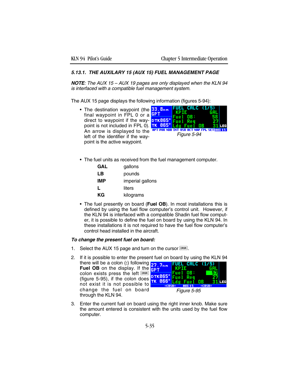 BendixKing KLN 94 - Pilots Guide User Manual | Page 169 / 284