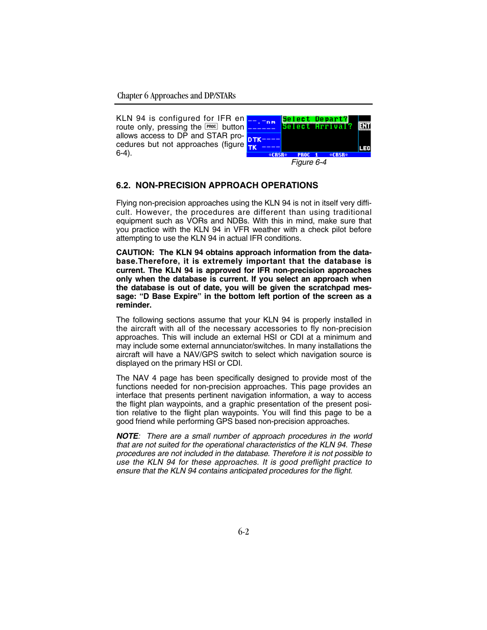 Non-precision approach operations | BendixKing KLN 94 - Pilots Guide User Manual | Page 178 / 284