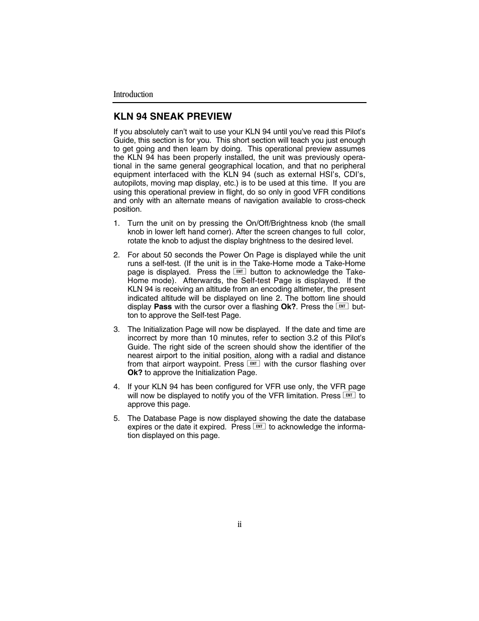 Kln 94 sneak preview | BendixKing KLN 94 - Pilots Guide User Manual | Page 18 / 284