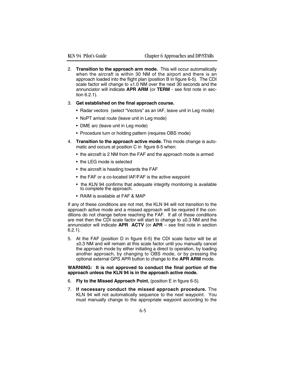 BendixKing KLN 94 - Pilots Guide User Manual | Page 181 / 284