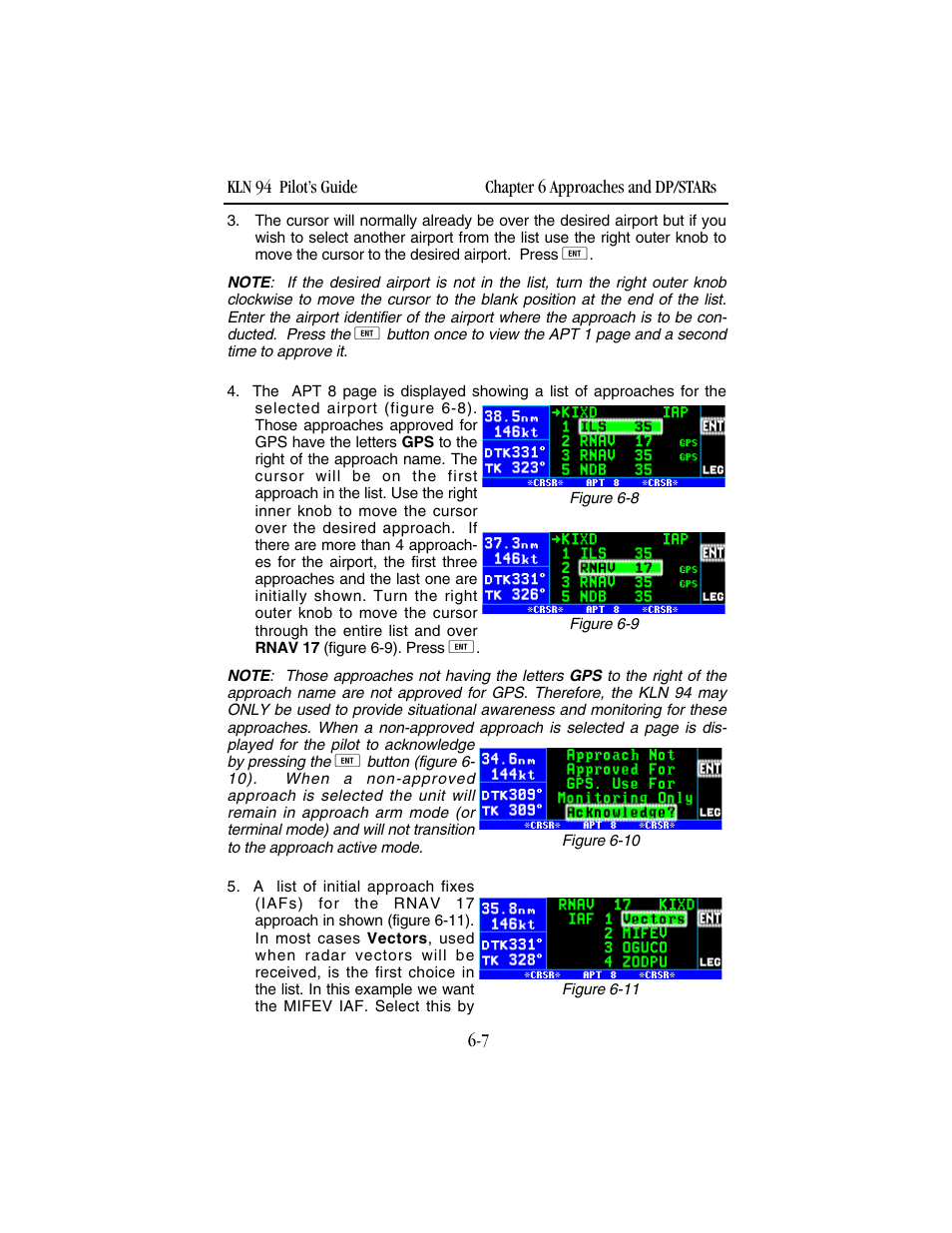 BendixKing KLN 94 - Pilots Guide User Manual | Page 183 / 284