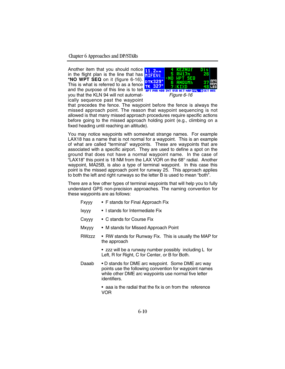 BendixKing KLN 94 - Pilots Guide User Manual | Page 186 / 284